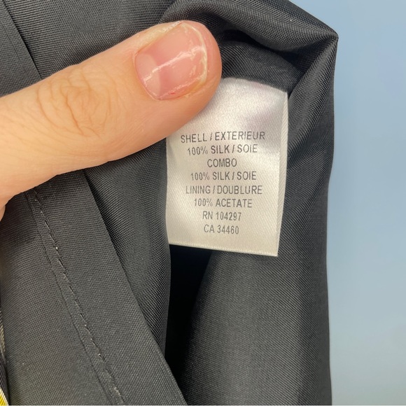 Vintage MILLY of New York Yellow/Green & Black Geometric Silk Mini Dress Size 2 - Picture 4 of 6